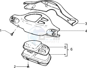 Sfera RST 50 drawing Speedometers Kms. - handlebar cover