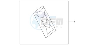 CBR125RWA Germany - (G / WH) drawing TANK PAD HRC LOGO