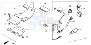 TRX200D FOURTRAX 200 drawing TRAILER HITCH SET