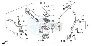 PES125 drawing FR. BRAKE MASTER CYLINDER