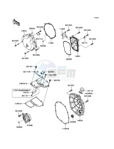 1400GTR_ABS ZG1400CBF FR GB XX (EU ME A(FRICA) drawing Engine Cover(s)