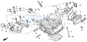 NX125 drawing CYLINDER HEAD