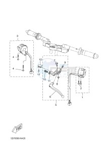 YZF-R125 R125 (5D7K 5D7K 5D7K 5D7K) drawing HANDLE SWITCH & LEVER