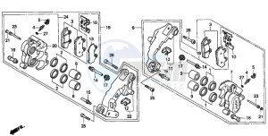 GL1500SE GOLDWING SE drawing FRONT BRAKE CALIPER