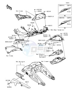 NINJA ZX-10R ABS ZX1000SGFA XX (EU ME A(FRICA) drawing Side Covers/Chain Cover