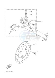 YN50FU NEO'S 4 (2ACB) drawing FRONT BRAKE CALIPER