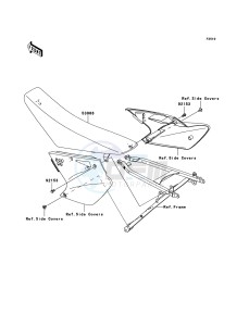 KX250F KX250T7F EU drawing Seat