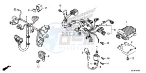 SH125E SH125 E drawing SUB HARNESS/IGNITION COIL