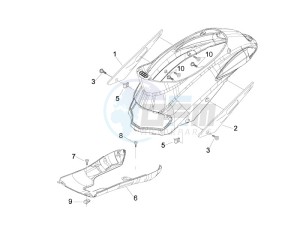 Liberty 125 4t Delivery e3 Single drawing Side cover - Spoiler