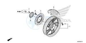 SH125D SH125i UK - (E) drawing REAR WHEEL