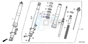 CB1000RA9 UK - (E / ABS MPH) drawing FRONT FORK