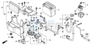 VTX1300S drawing BATTERY