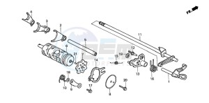 TRX200D FOURTRAX drawing GEARSHIFT DRUM