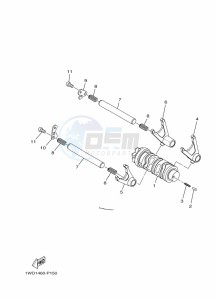 YZF250-A (B6P2) drawing SHIFT CAM & FORK