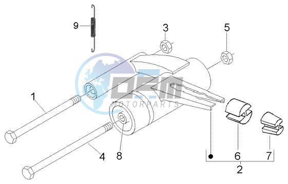 Swinging arm