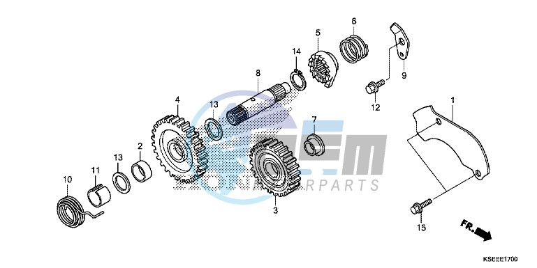 KICK STARTER SPINDLE