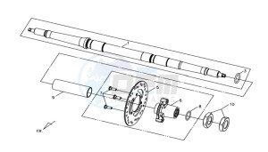 QUAD LANDER 300S drawing REAR AXLE / BRAKE DISC