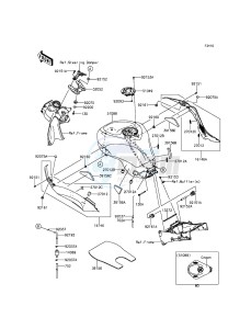 NINJA ZX-6R ZX600RFF FR GB XX (EU ME A(FRICA) drawing Fuel Tank