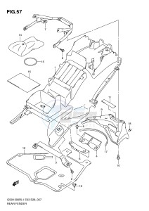 GSX1300R (E3-E28) Hayabusa drawing REAR FENDER