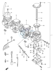 GSF600 (E2) Bandit drawing CARBURETOR (MODEL V W X)