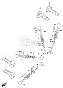 DL650 drawing CAMSHAFT/VALVE