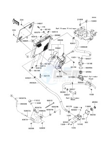 KVF 750 D [BRUTE FORCE 750 4X4I] (D8F-D9F) D9F drawing RADIATOR