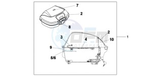 CBF1000T9 Ireland - (EK) drawing 45L TOP BOX T T YPE FOP ONLY