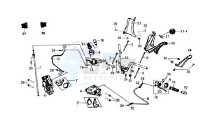 GTS 125 drawing FRONT FORK/ FRONT WHEEL / FRONT FENDER