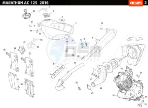 MARATHON-AC-RED 50 drawing TANK-EXHAUST-ENGINE COMPLETE