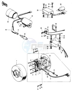 F9 (B-C) 350 drawing IGNITION_GENERATOR_REGULATOR -- 74-75 F9-B_F9-C 350- -