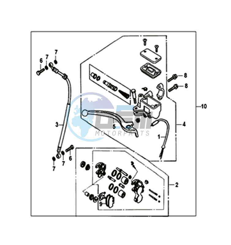 FRONT BRAKE  CALIPER / BRAKE LEVER /BRAKE LINE