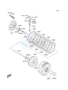 KLX 125 B [KLX125L] (B1-B3) [KLX125L] drawing CLUTCH