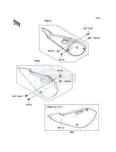 KX65 KX65A6F EU drawing Side Covers