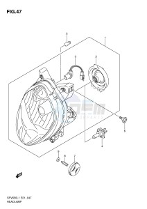 SFV650 (E21) Gladius drawing HEADLAMP (SFV650UL1 E24)