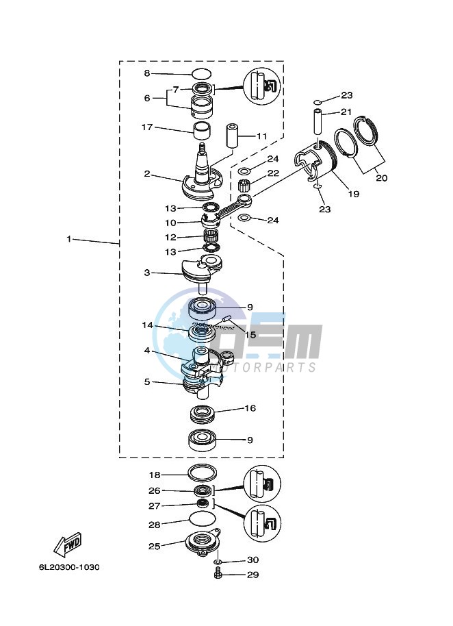 CRANKSHAFT--PISTON