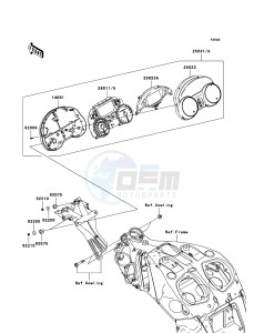 ZZR1400 ZX1400A7F FR GB XX (EU ME A(FRICA) drawing Meter(s)