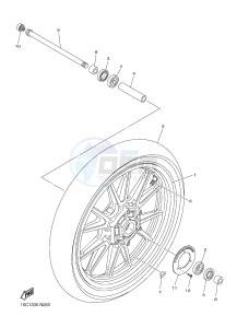 XVS950CU XV950 (1XC1) drawing FRONT WHEEL