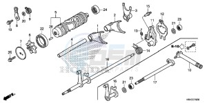 TRX500FE1H Europe Direct - (ED) drawing GEARSHIFT FORK