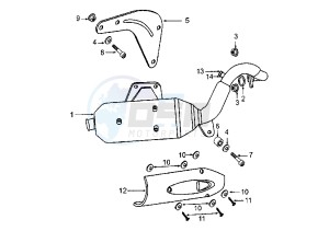 ELYSEO - 100 cc drawing EXHAUST CATALYTIC MY99