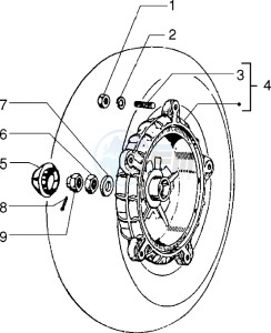 PX 125 E drawing Rear brake drum