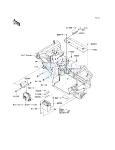 KAF 400 A [MULE 610 4X4] (A6F-AF) A6F drawing ENGINE MOUNT