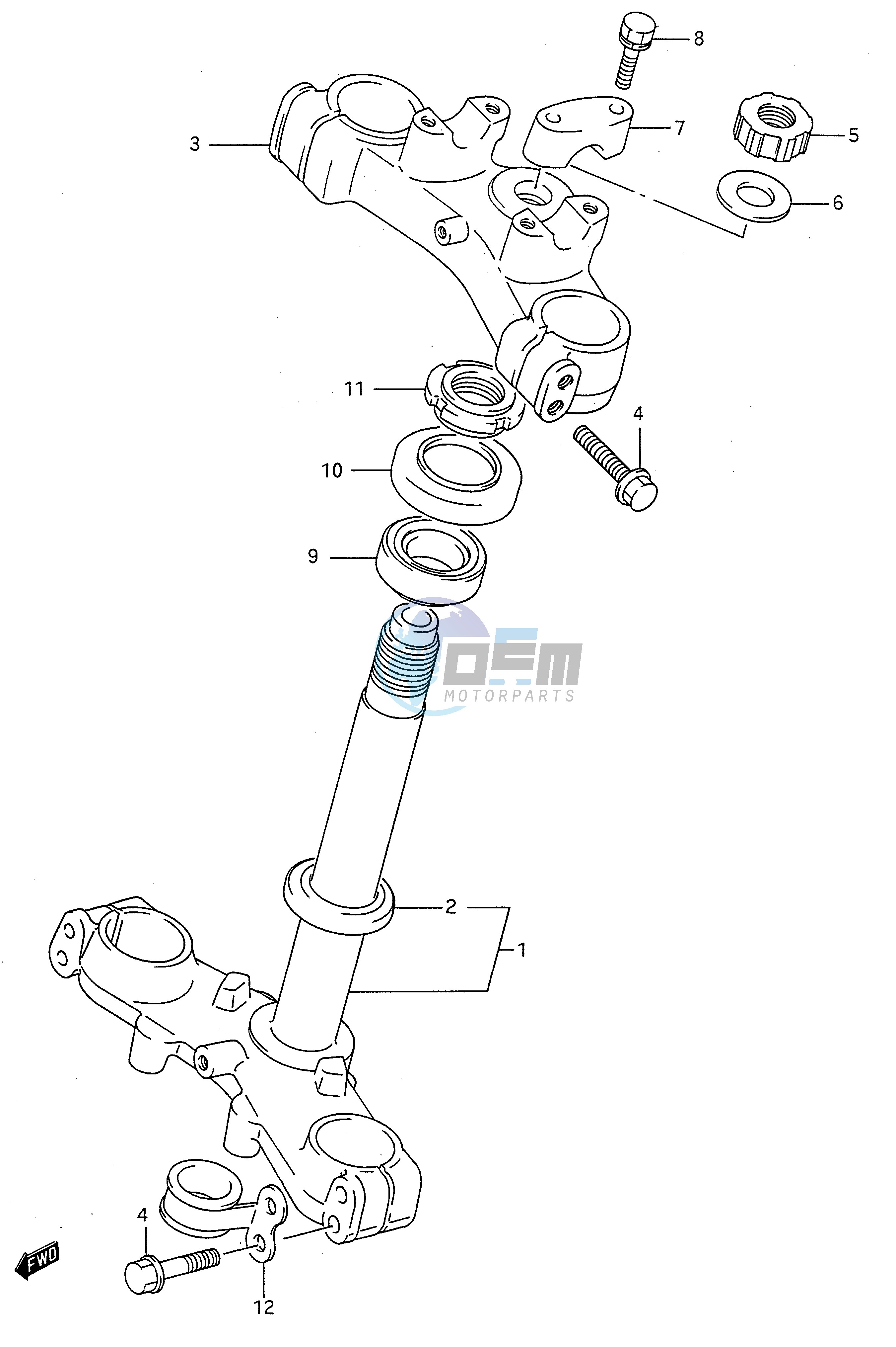 STEERING STEM (MODEL L M N P R S)