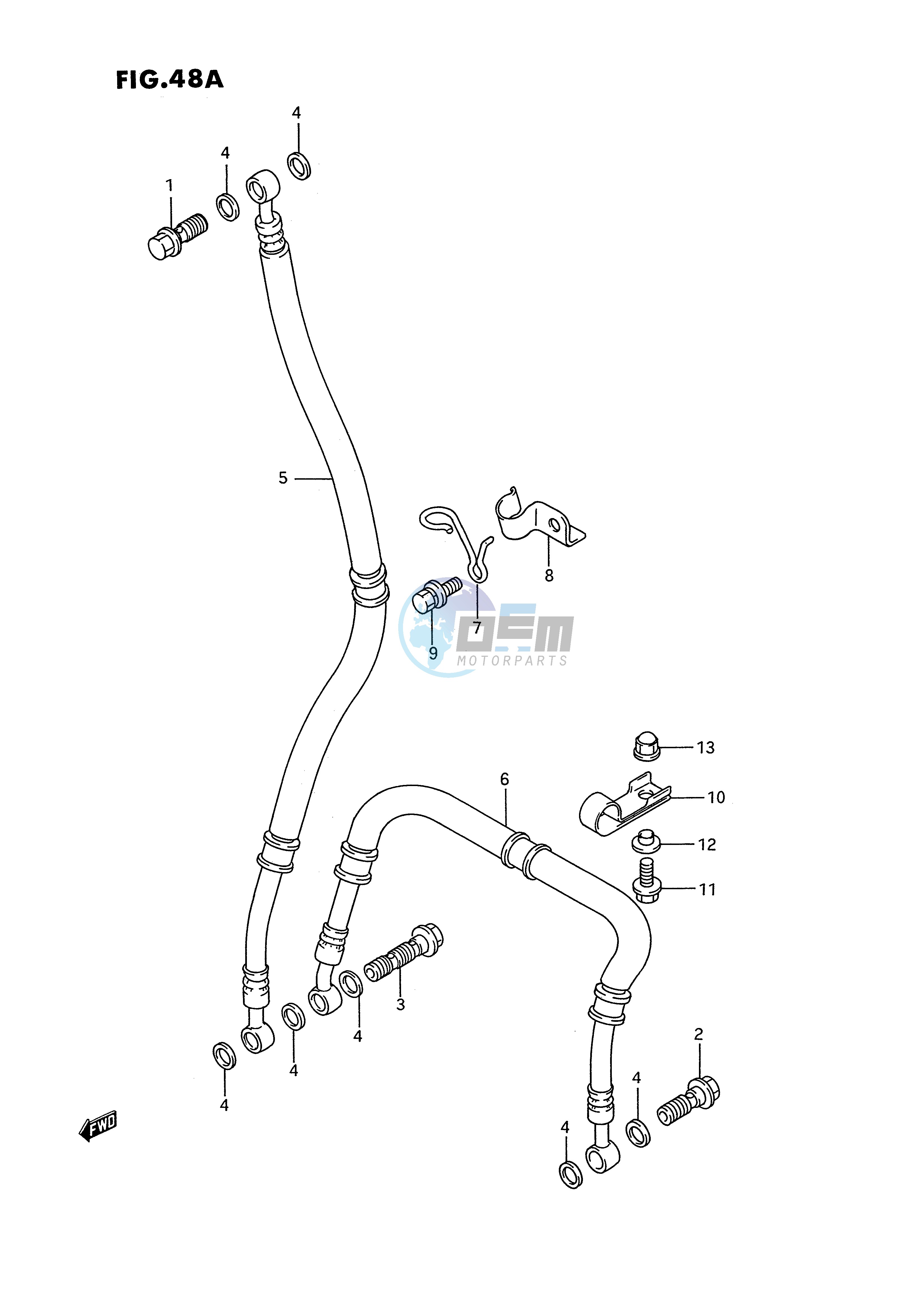 FRONT BRAKE HOSE (MODEL R S)