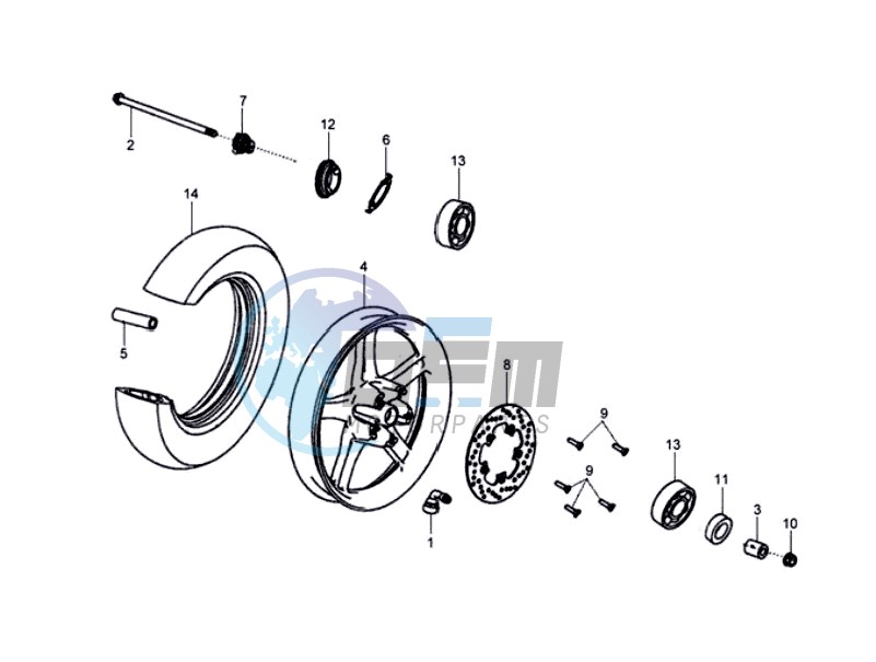 FRONT WHEEL / BRAKE DISC