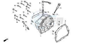 NX125 drawing RIGHT CRANKCASE COVER