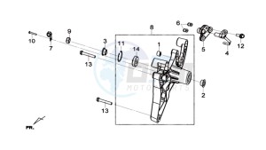 Joymax 300i ABS drawing REAR FORK - REAR SUSPENSION