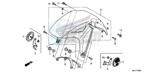 NC750DE Integra - NC750D Europe Direct - (ED) drawing FRONT FENDER