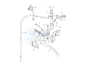 WR F 450 drawing HANDLE SWITCH AND LEVER