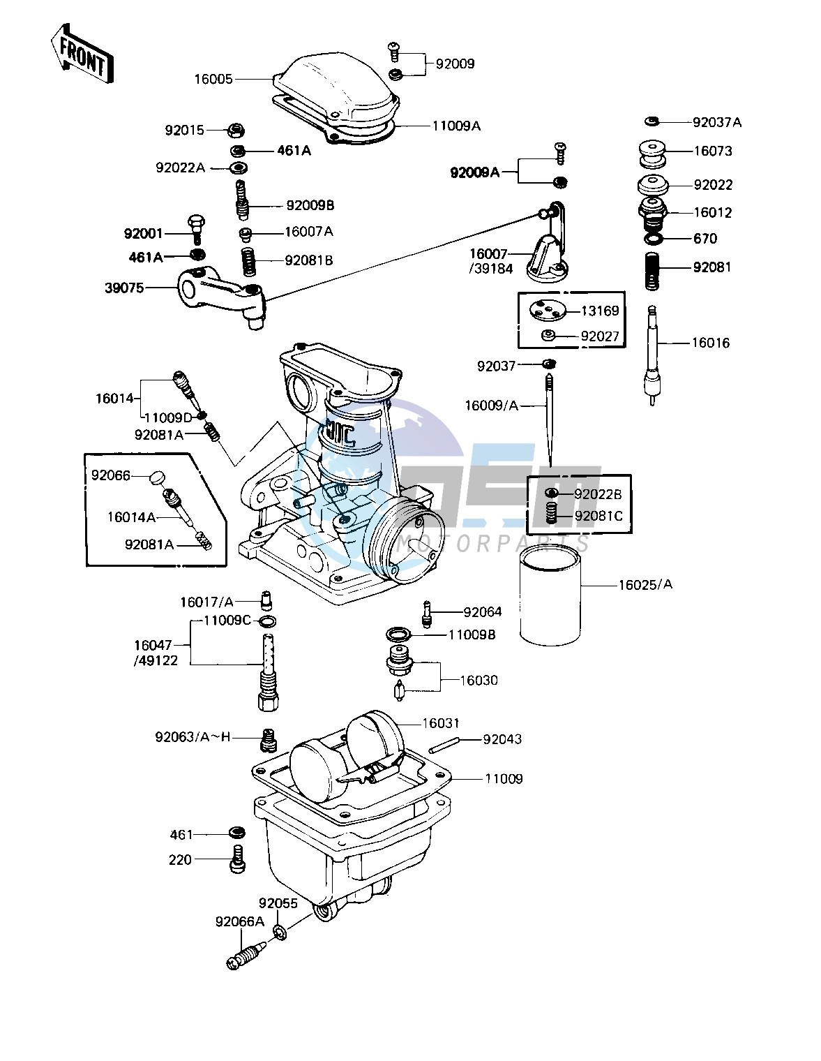 CARBURETOR PARTS -- KZ650-H1- -