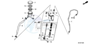 NSA700A9 E / MKH MME drawing REAR BRAKE MASTER CYLINDER